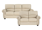 Home Elegance Foxborough Cream 2pc Living Room Set
