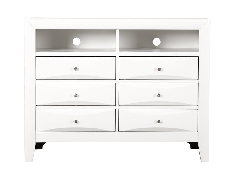 Glory Furniture Marilla White Media Chest