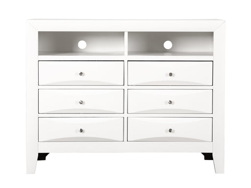 Glory Furniture Marilla White Media Chest