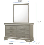 Crown Mark Amalia Champagne Silver Mirror