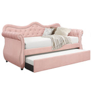 Galaxy Home Abby Gray Velvet Trundle Daybed