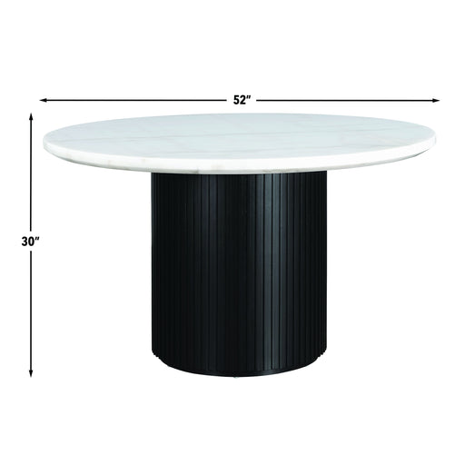Steve Silver Colvin Black White Marble Table