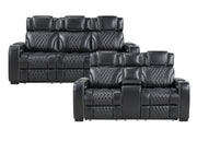 Home Elegance Apex Black 2pc Living Room Set