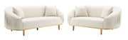 Acme Furniture Martina Ivory Loveseat with 2 Pillows