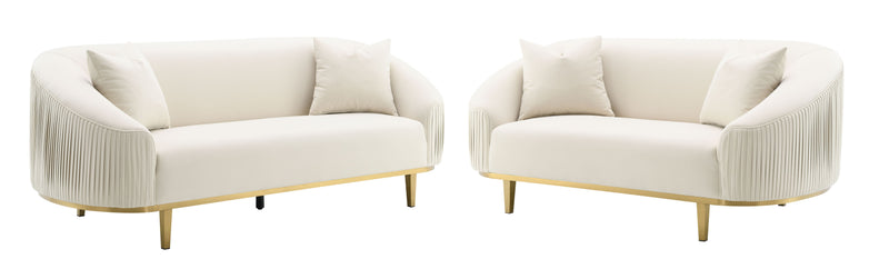 Acme Furniture Martina Ivory Loveseat with 2 Pillows