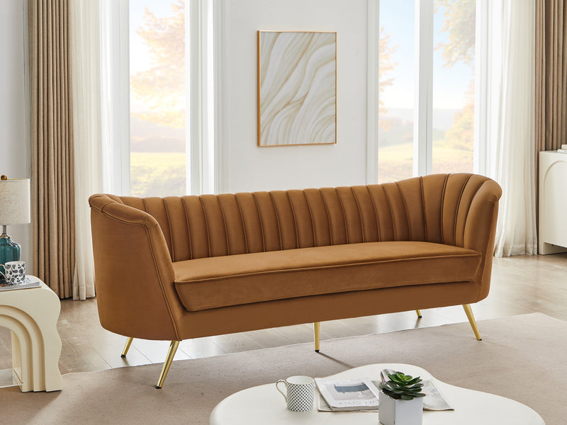 Meridian Furniture Margo Green Velvet Sofa