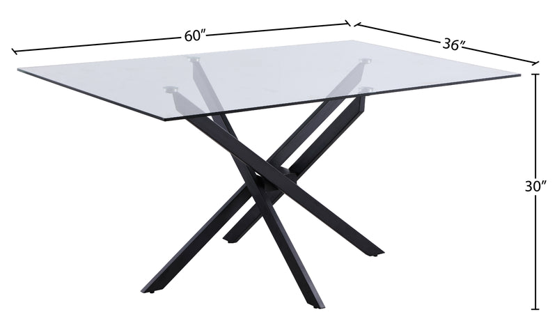 Meridian Furniture Xander Chrome Dining Table