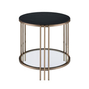 Acme Furniture Abisha Champagne End Table