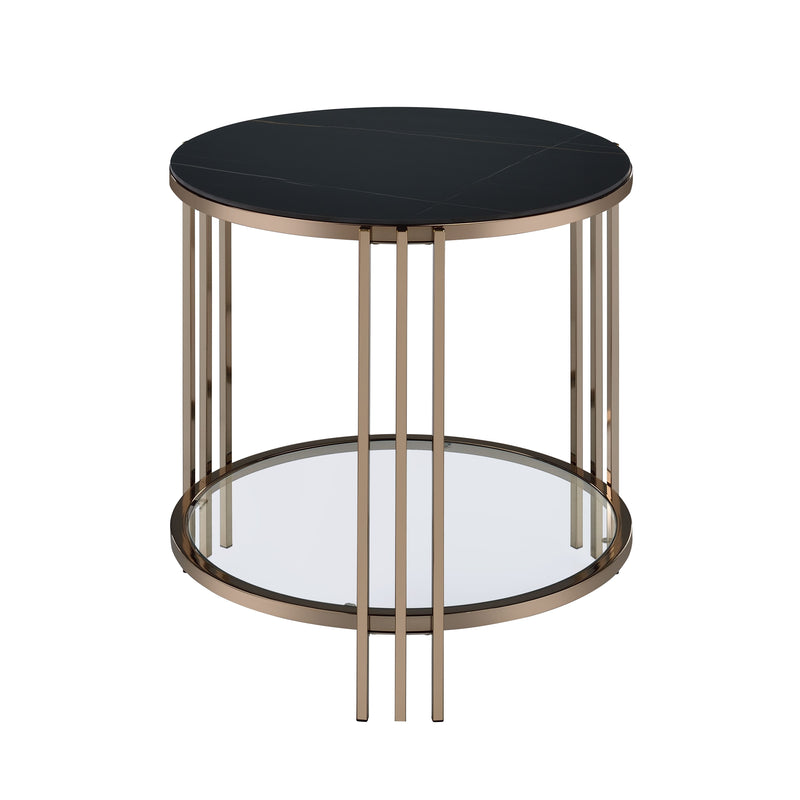 Acme Furniture Abisha Champagne End Table