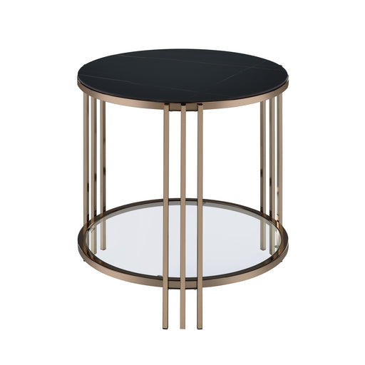 Acme Furniture Abisha Champagne End Table