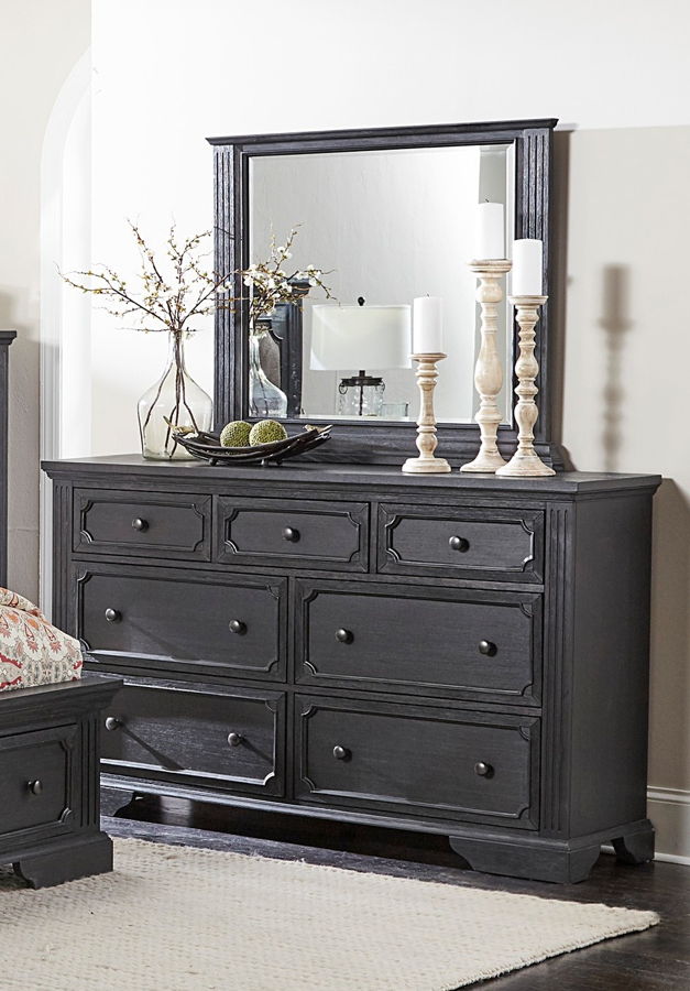 Home Elegance Bolingbrook Charcoal Dresser and Mirror