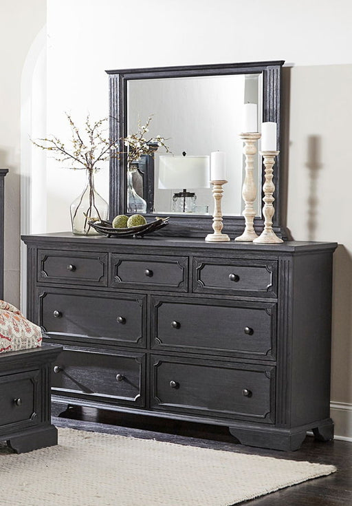 Home Elegance Bolingbrook Charcoal Dresser and Mirror