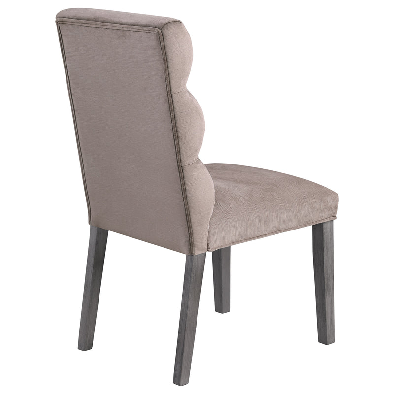 2 Coaster Furniture Carla Grey Stone Side Chairs