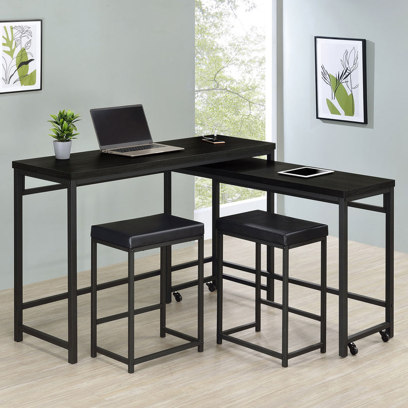 Coaster Furniture Hawes Black Hawes 4pc Counter Height Set