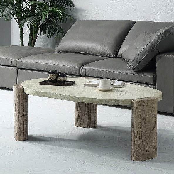 Acme Furniture Jacinda Off White Oak Coffee Table