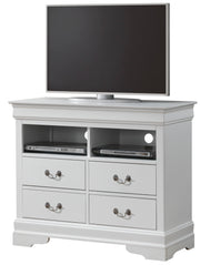 Glory Furniture Louis Phillipe White Media Chest