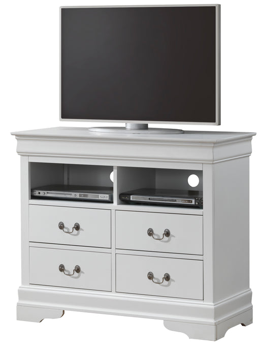 Glory Furniture Louis Phillipe White Media Chest