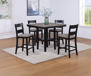 Crown Mark Lester Light Grey 5pc Counter Height Table Set