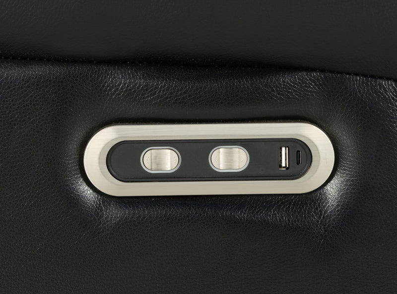 Global Furniture U5050 Black Charcoal Power Reclining Sofa