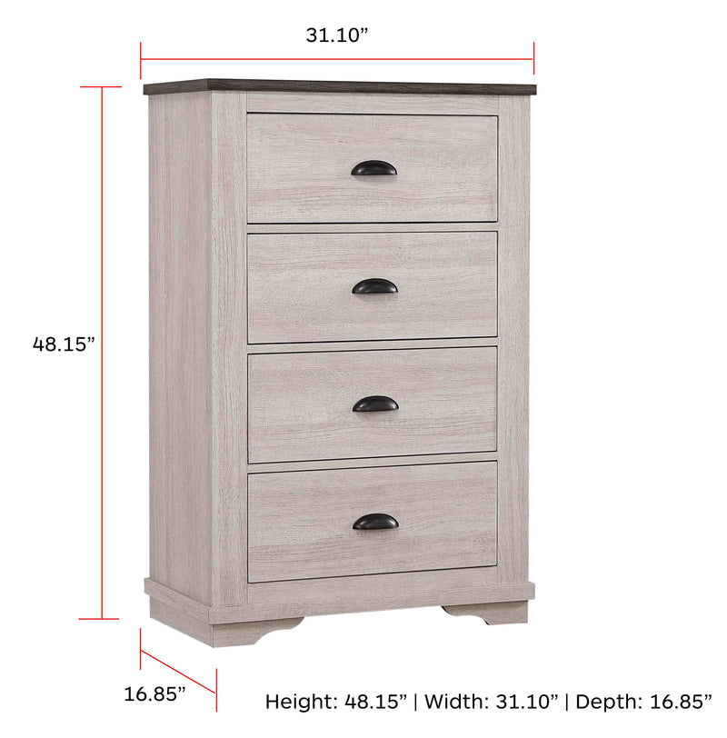 Crown Mark Coralee Chalk Grey Chest