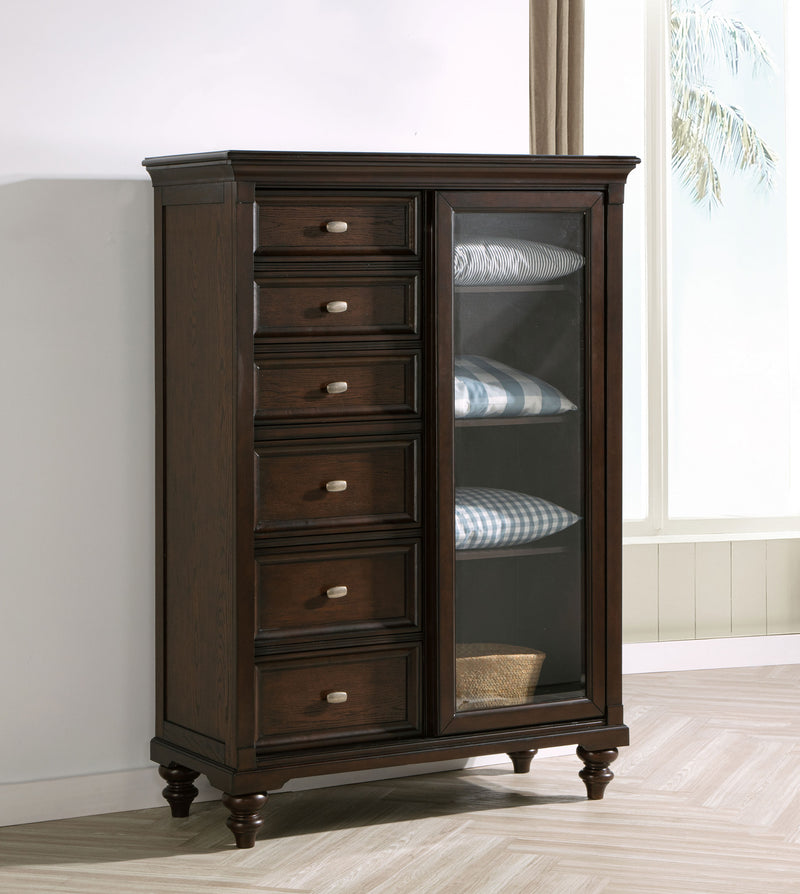 Coaster Furniture Andover Dark Oak Brown 6 Drawer Chest