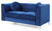 Glory Furniture Delray Navy Blue Velvet Microsuede Loveseat
