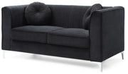 Glory Furniture Delray Black Velvet Microsuede Loveseat