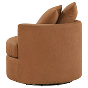 Coaster Furniture Debbie Burnt Orange Swivel Accent Chair