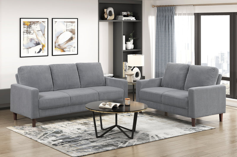 Home Elegance Crandall Taupe 2pc Living Room Set