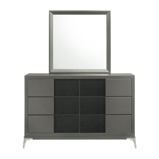 New Classic Furniture Nocturne Slate Gray Dresser And Mirror
