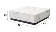 Acme Furniture Fritzy White Square Coffee Table