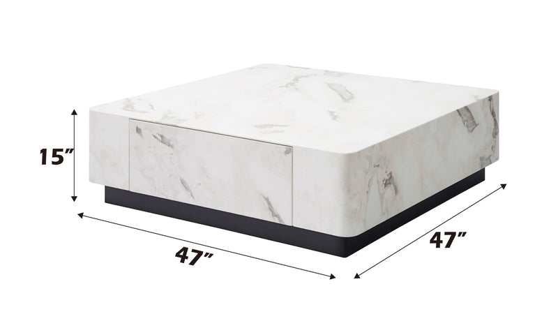 Acme Furniture Fritzy White Square Coffee Table
