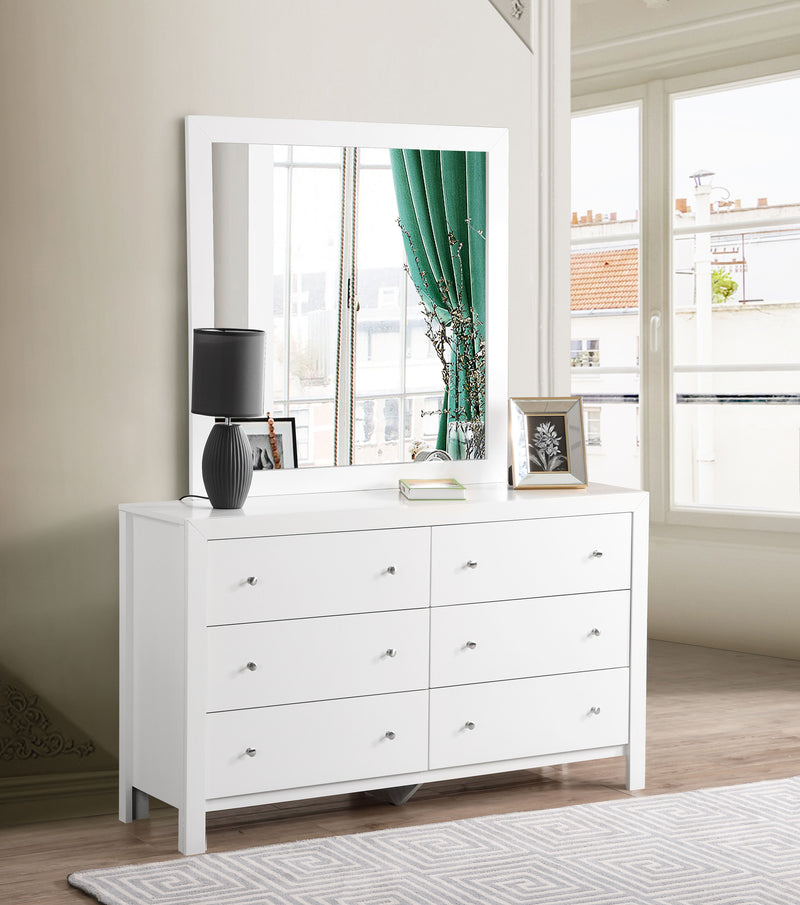 Glory Furniture Burlington Cherry Dresser and Mirror