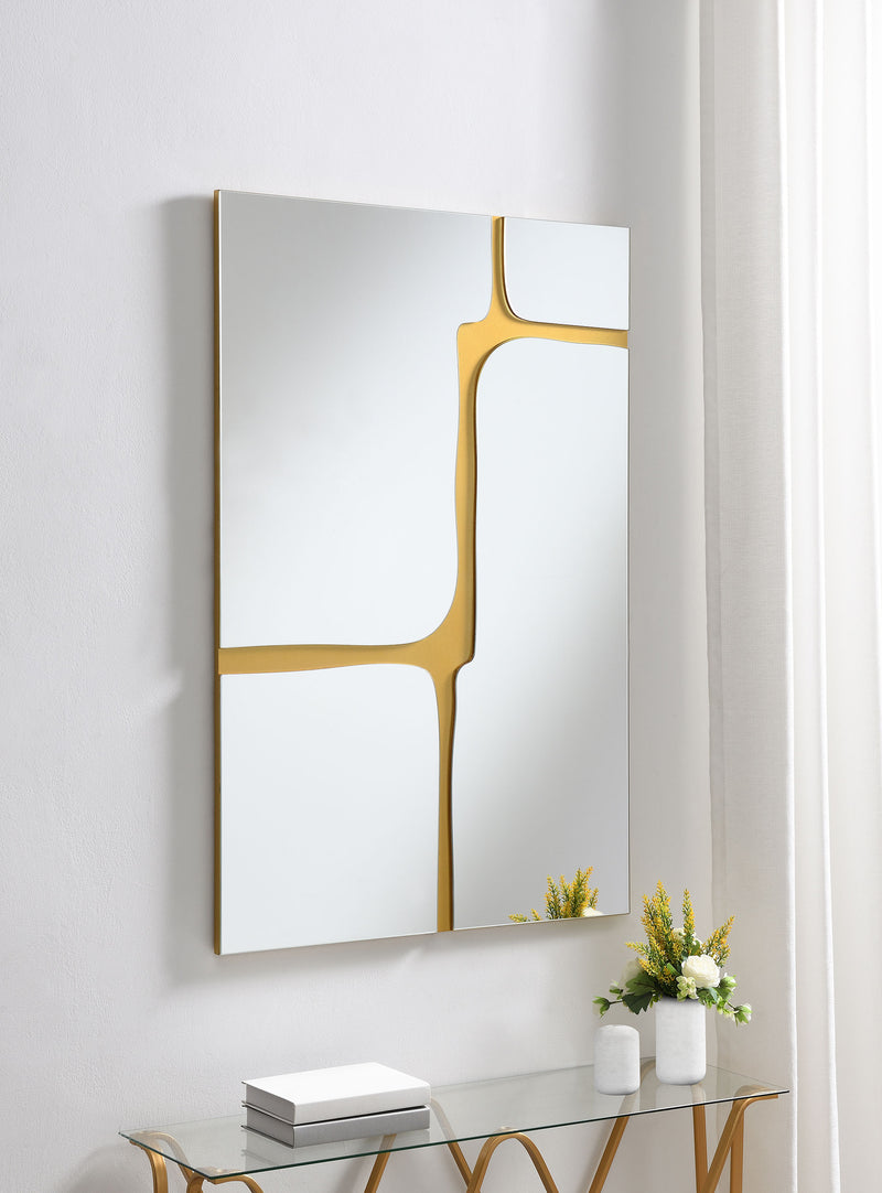 Coaster Furniture Kimberly Gold Silver Wall Mirror