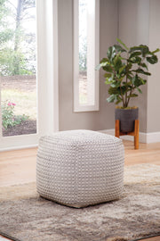Steve Silver Hakim Ivory Square Handwoven Woolen Pouf