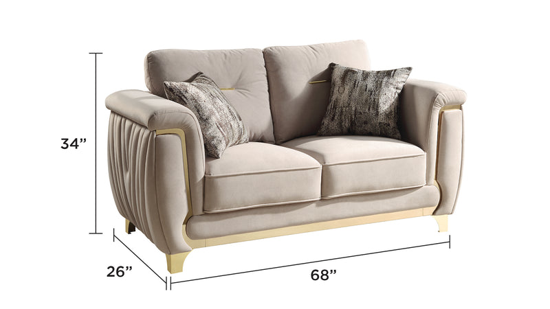 Galaxy Home Leena Beige Loveseat