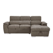 Home Elegance Ferriday Blue Sectional With Chair