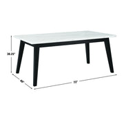 Steve Silver Vida Black White Marble Dining Table