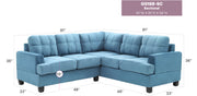 Glory Furniture Sandridge Aqua Sectional