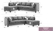 Glory Furniture Malone Vanilla Sectional