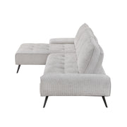 Home Elegance Dominic Orange 2pc Sectional with Left Chaise