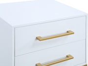 Meridian Furniture Maxine White Gold Night Stand