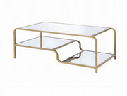 Acme Furniture Astrid Gold Mirrored 3pc Coffee Table Set