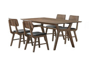New Classic Furniture Thea Brown Walnut 5pc Dining Room Set