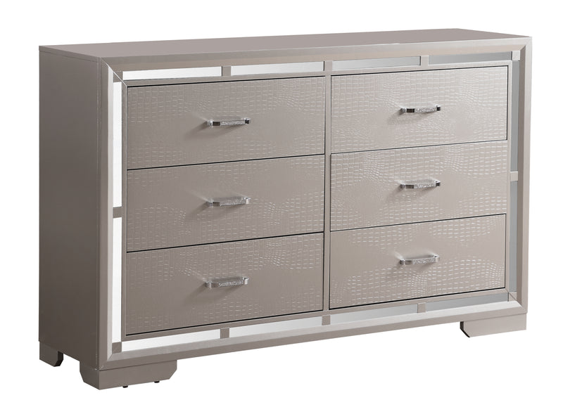 Glory Furniture Alana Silver Champagne Dresser