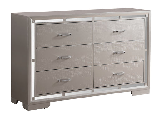Glory Furniture Alana Silver Champagne Dresser
