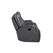 New Classic Furniture Titan Gray Sofa with Dual Recliner