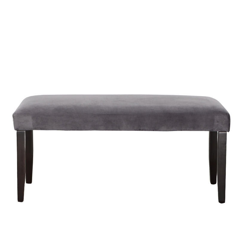 Steve Silver Napoli Gray Velvet Dining Bench