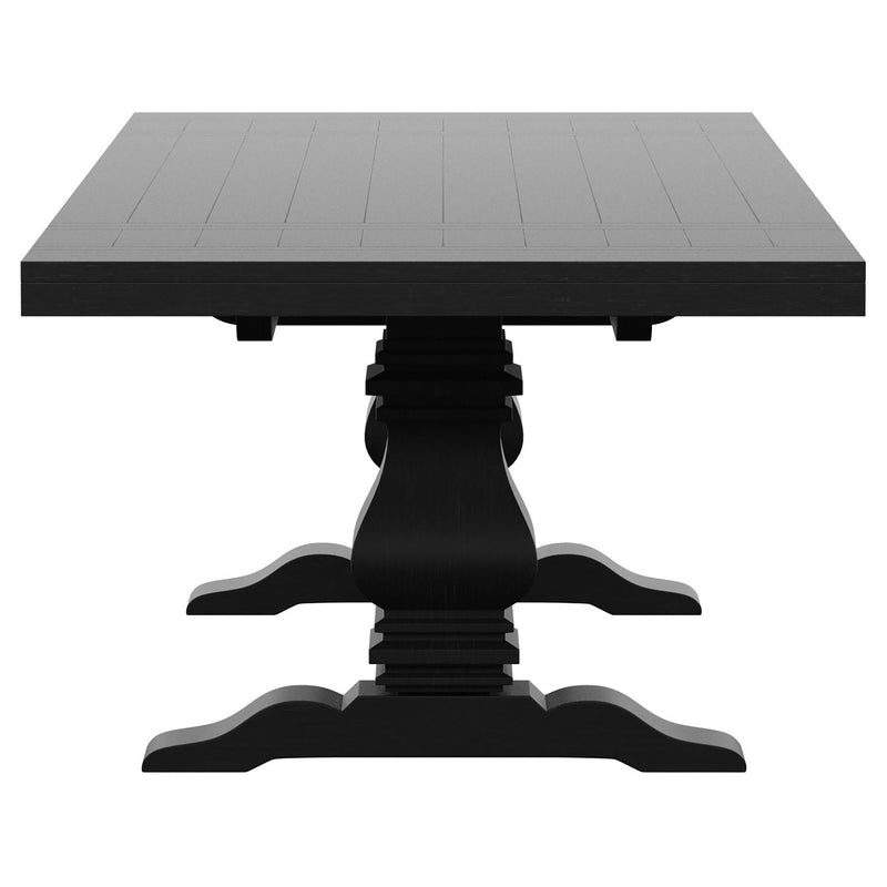 Coaster Furniture Florence Distressed Black Extension Dining Table