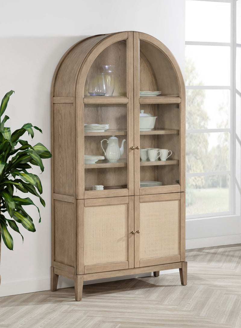 Coaster Furniture Kailani Beige Oak Display Cabinet